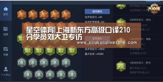 星空体育|上海新东方高级口译210分学员刘大卫专访(图1) 星空官网